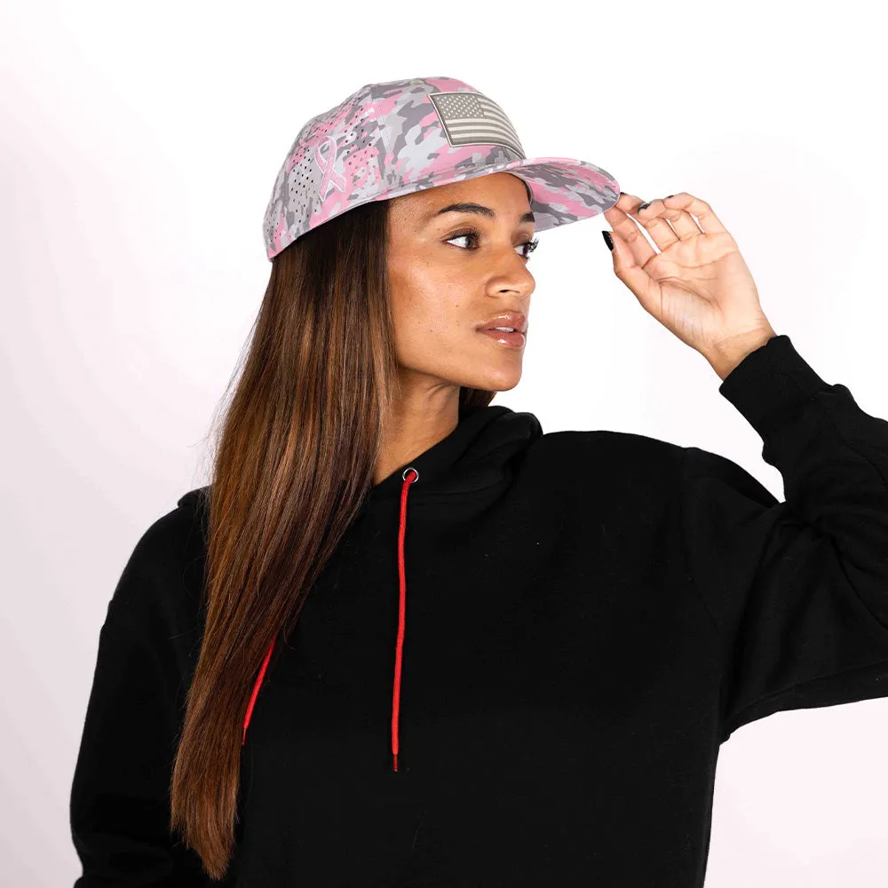 Limited Edition Performance Snapback | Pink Battle | Geo-Camo | Light Pink
