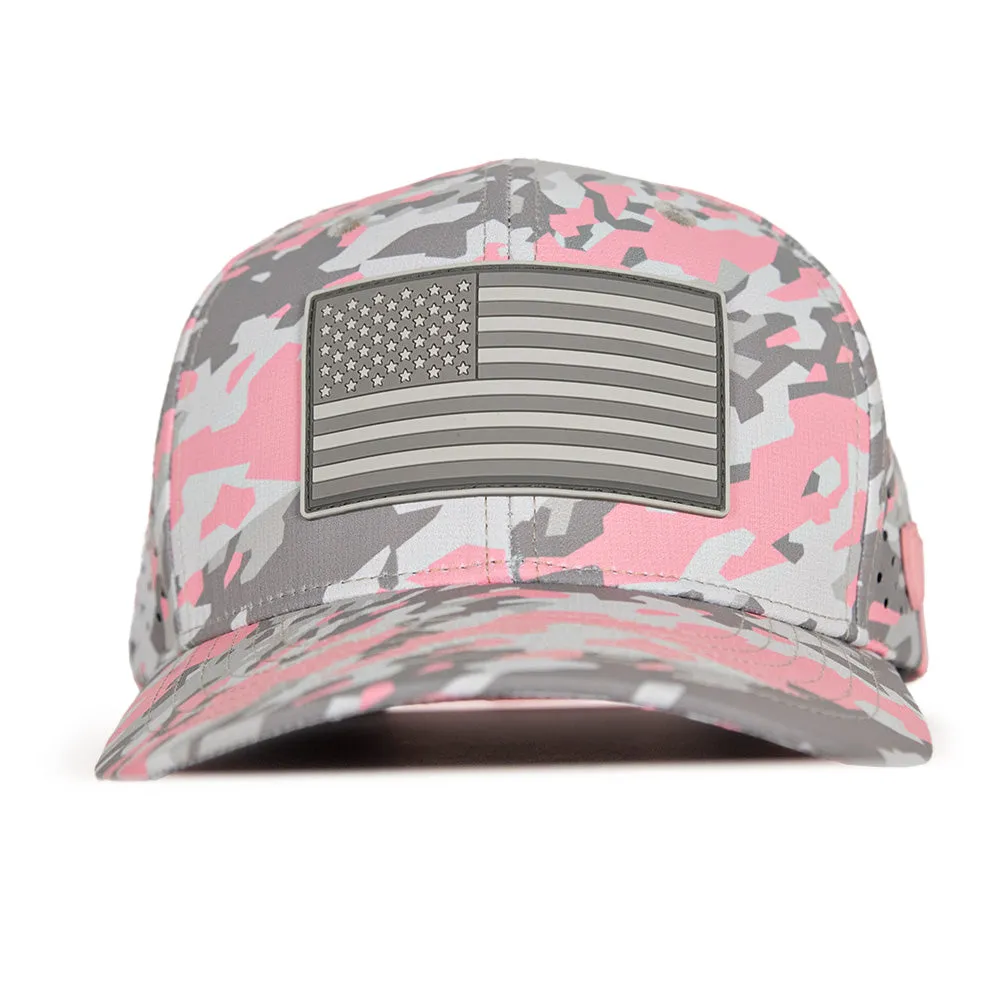 Limited Edition Performance Snapback | Pink Battle | Geo-Camo | Light Pink