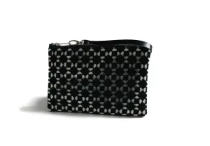 Linen Cutch Bag with Eyelet Embroidery