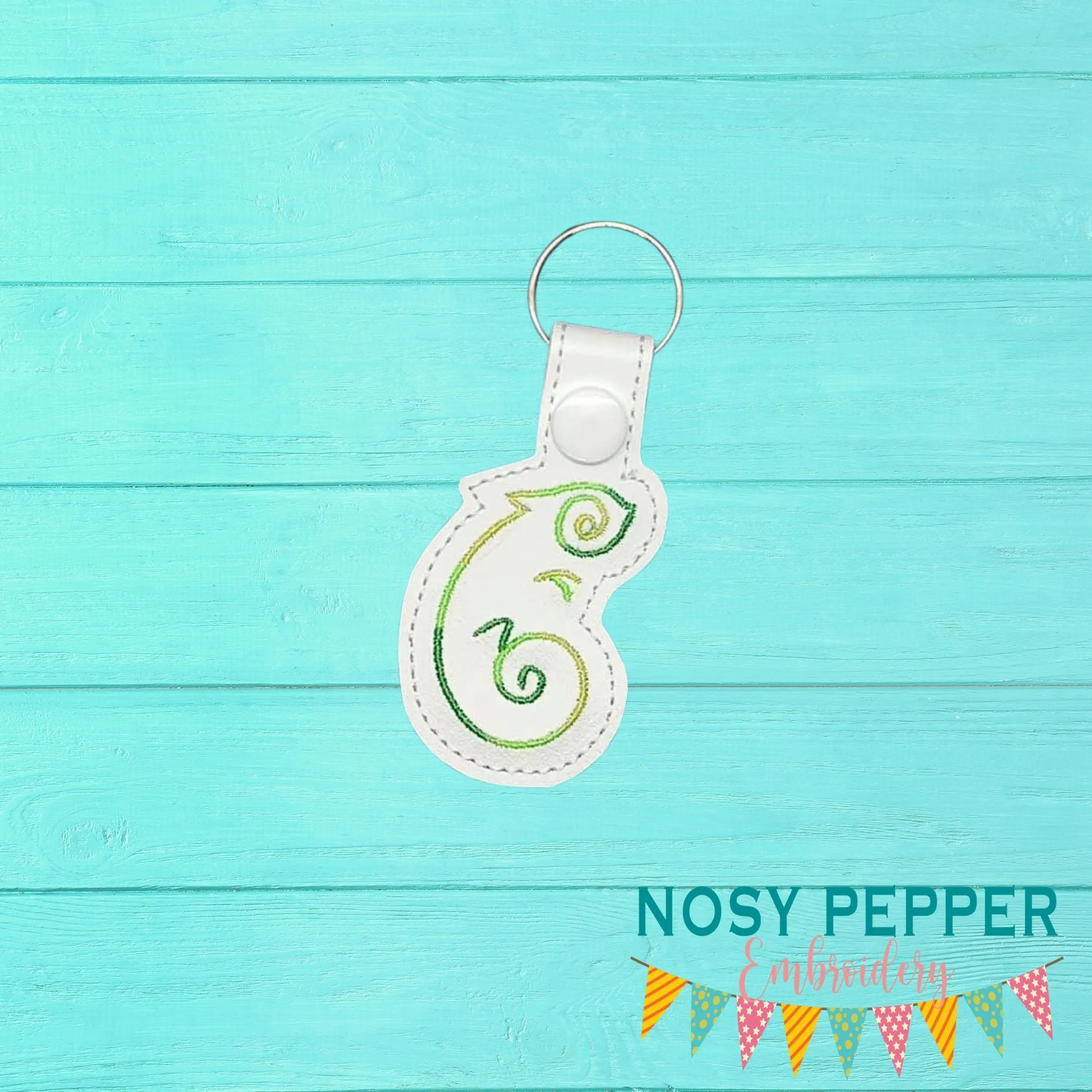 Lizard Snap tab (Single and Multi included) machine embroidery design DIGITAL DOWNLOAD