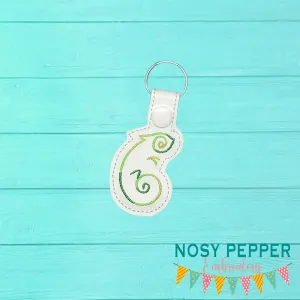 Lizard Snap tab (Single and Multi included) machine embroidery design DIGITAL DOWNLOAD