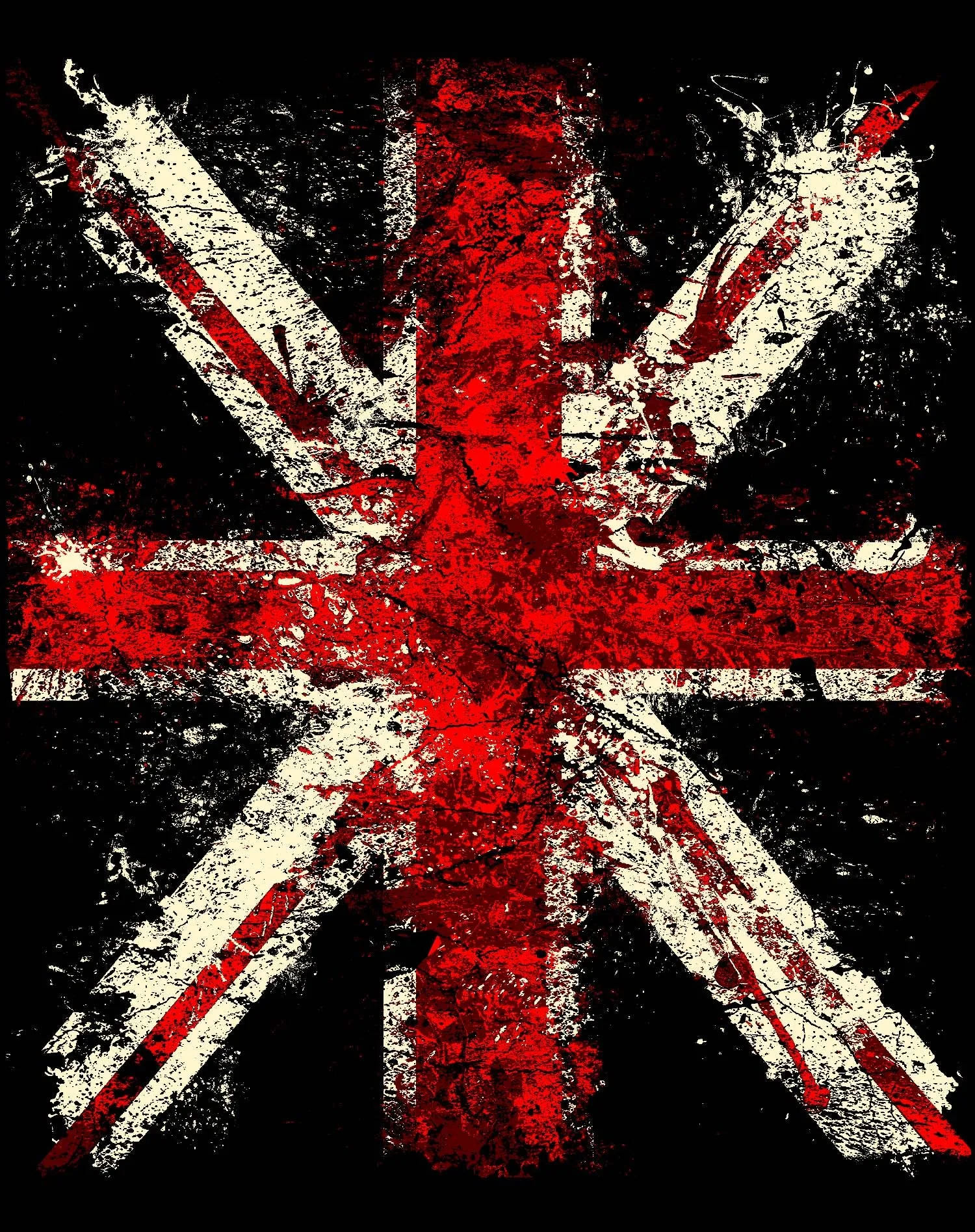 London Union Jack Distressed Black Official Tote Bag