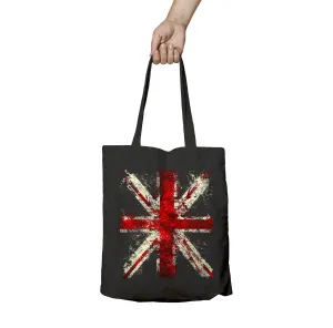 London Union Jack Distressed Black Official Tote Bag
