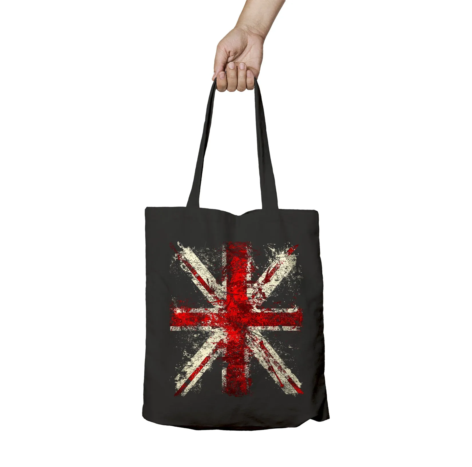 London Union Jack Distressed Black Official Tote Bag