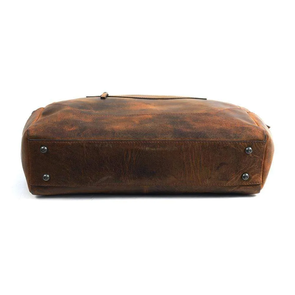 Loretta Handcrafted Leather Tote   2 FREE WALLETS