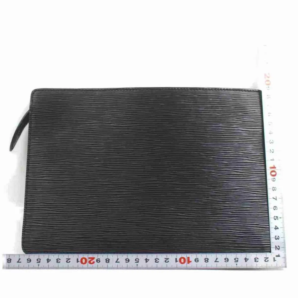 Louis Vuitton Black Epi Pochette Home Envelope Clutch 860457