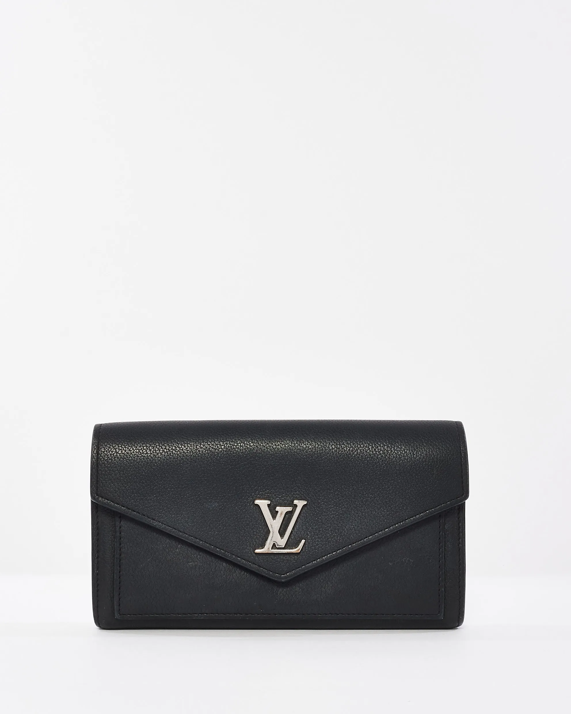Louis Vuitton Black Leather MyLockMe Long Wallet