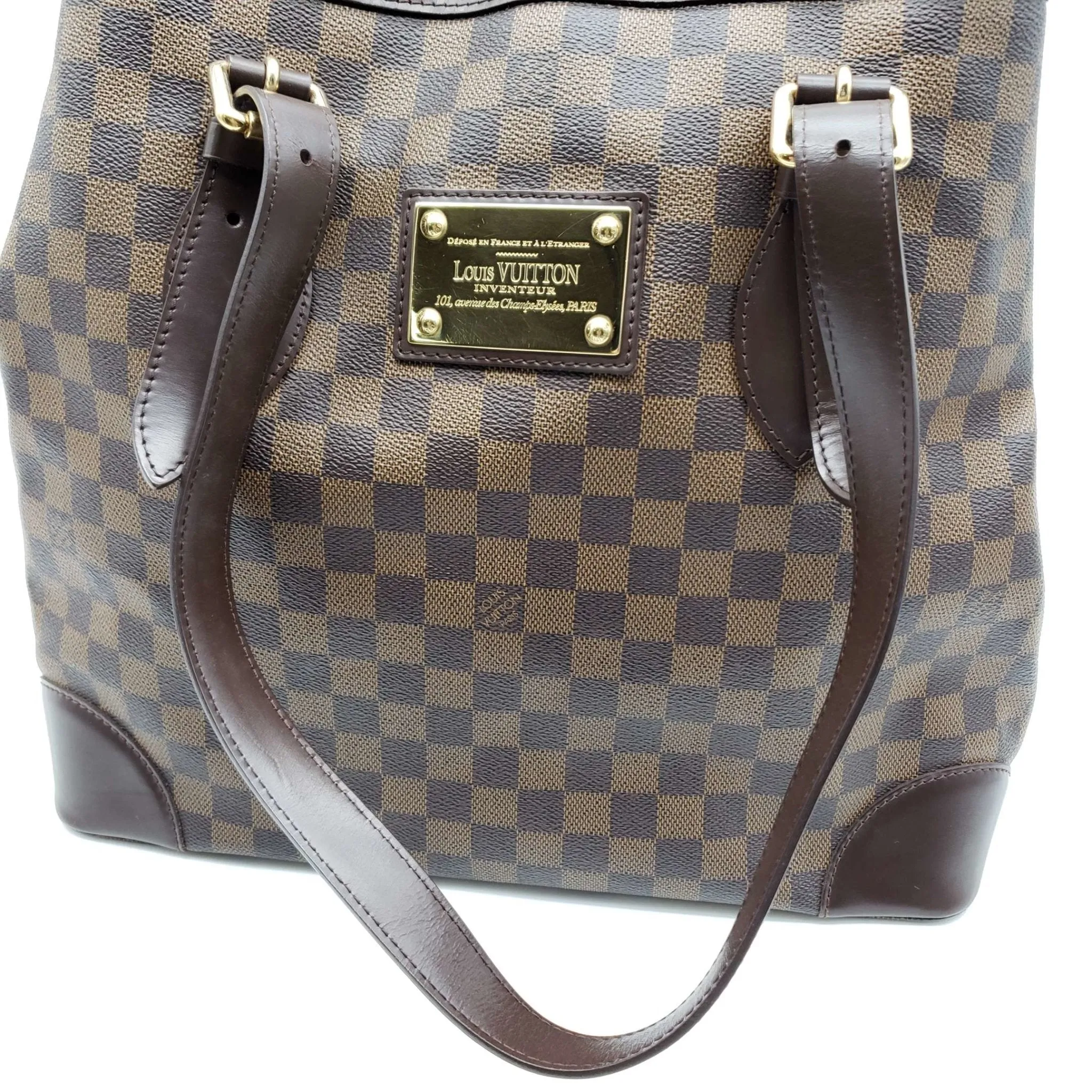 Louis Vuitton Hampstead MM Damier Ebene Tote Bag