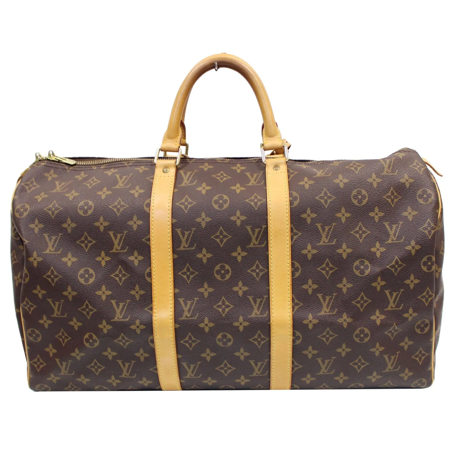 LOUIS VUITTON Keepall 45 Monogram Canvas Travel Bag Brown