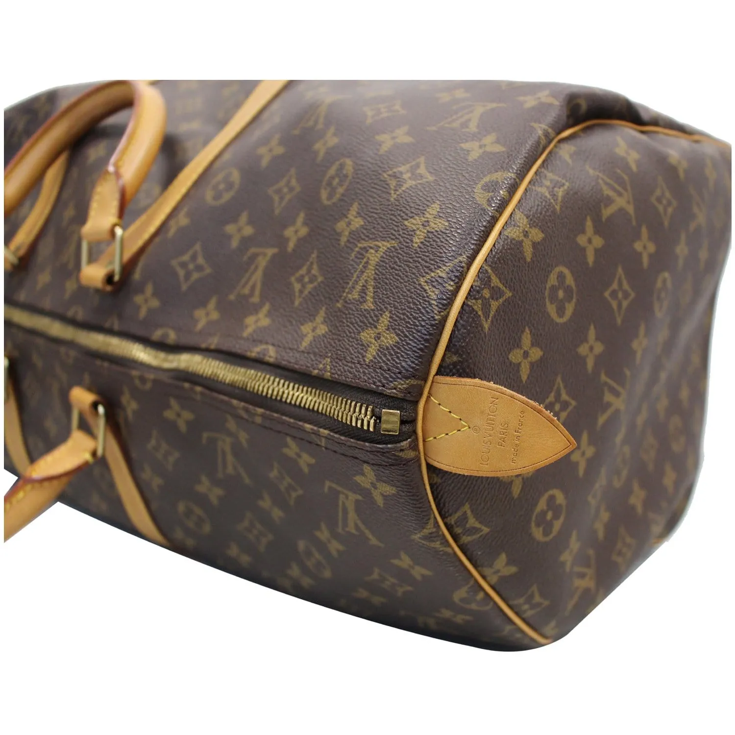 LOUIS VUITTON Keepall 55 Monogram Canvas Travel Bag Brown