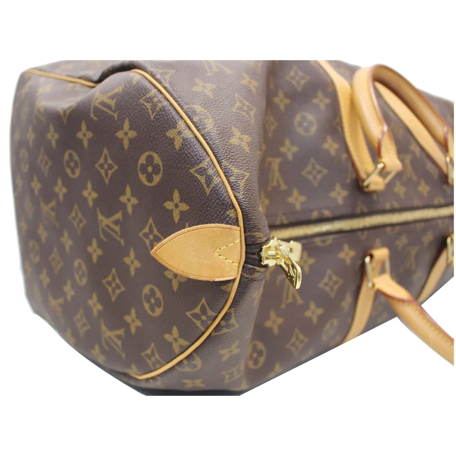 LOUIS VUITTON Keepall 55 Monogram Canvas Travel Bag Brown