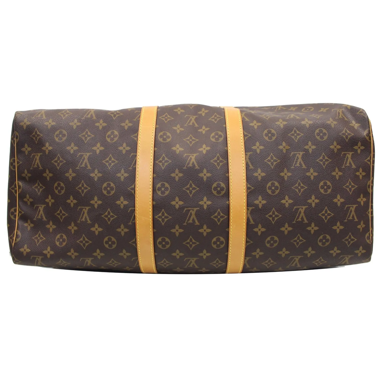 LOUIS VUITTON Keepall 55 Monogram Canvas Travel Bag Brown