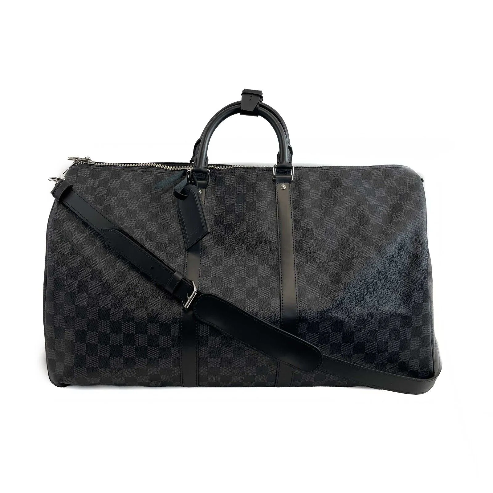 Louis Vuitton Keepall Bandouliere 55 Monogram Eclipse Duffle New with Box
