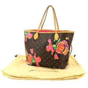 LOUIS VUITTON Monogram Rose Neverfull MM Tote Bag