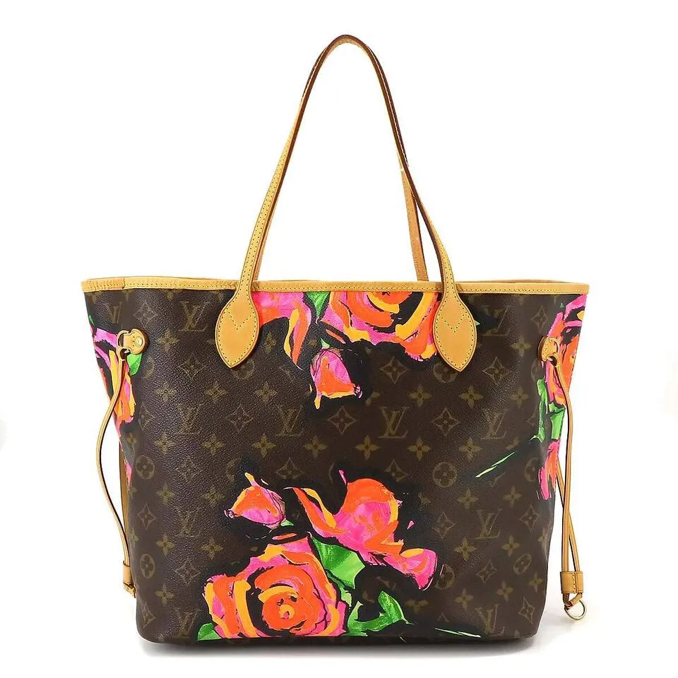 LOUIS VUITTON Monogram Rose Neverfull MM Tote Bag