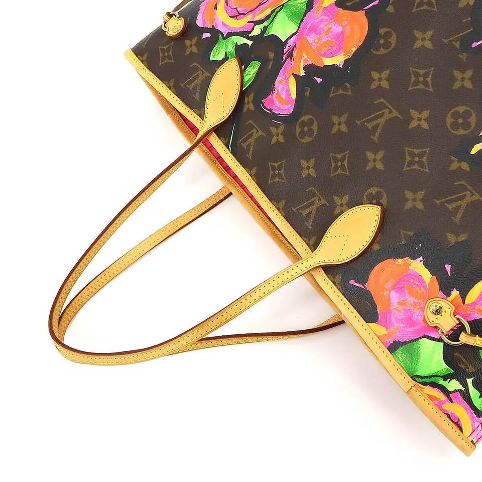 LOUIS VUITTON Monogram Rose Neverfull MM Tote Bag