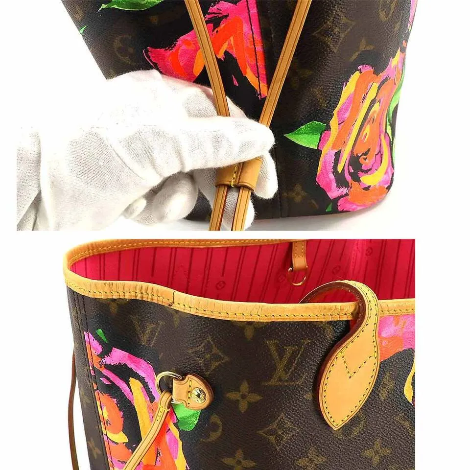 LOUIS VUITTON Monogram Rose Neverfull MM Tote Bag