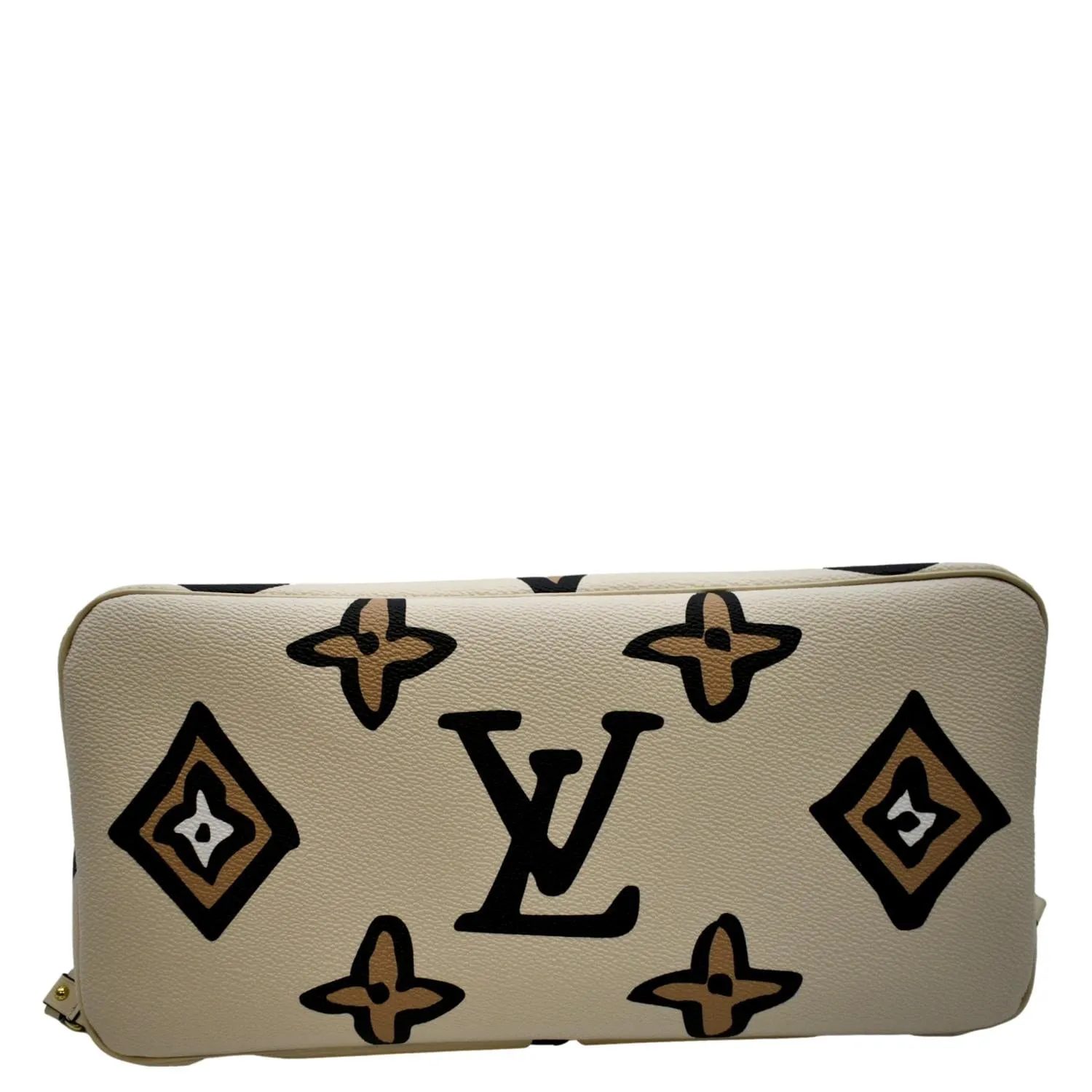 LOUIS VUITTON Neverfull MM Wild At Heart Monogram Giant Tote Bag Creme