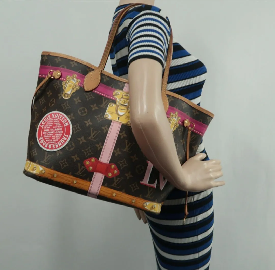 Louis Vuitton Neverfull MM W/P Brown Canvas Tote bag