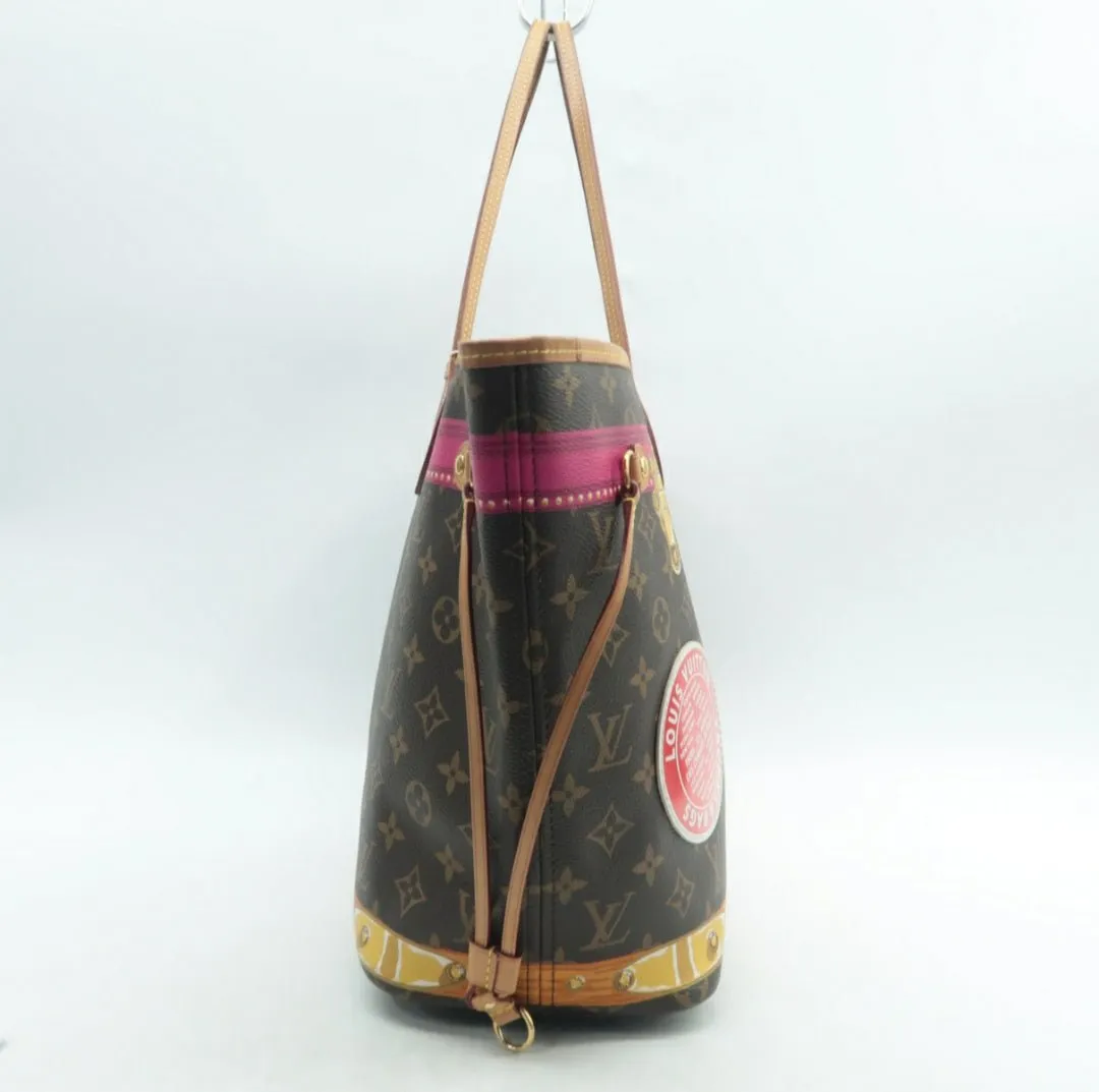 Louis Vuitton Neverfull MM W/P Brown Canvas Tote bag