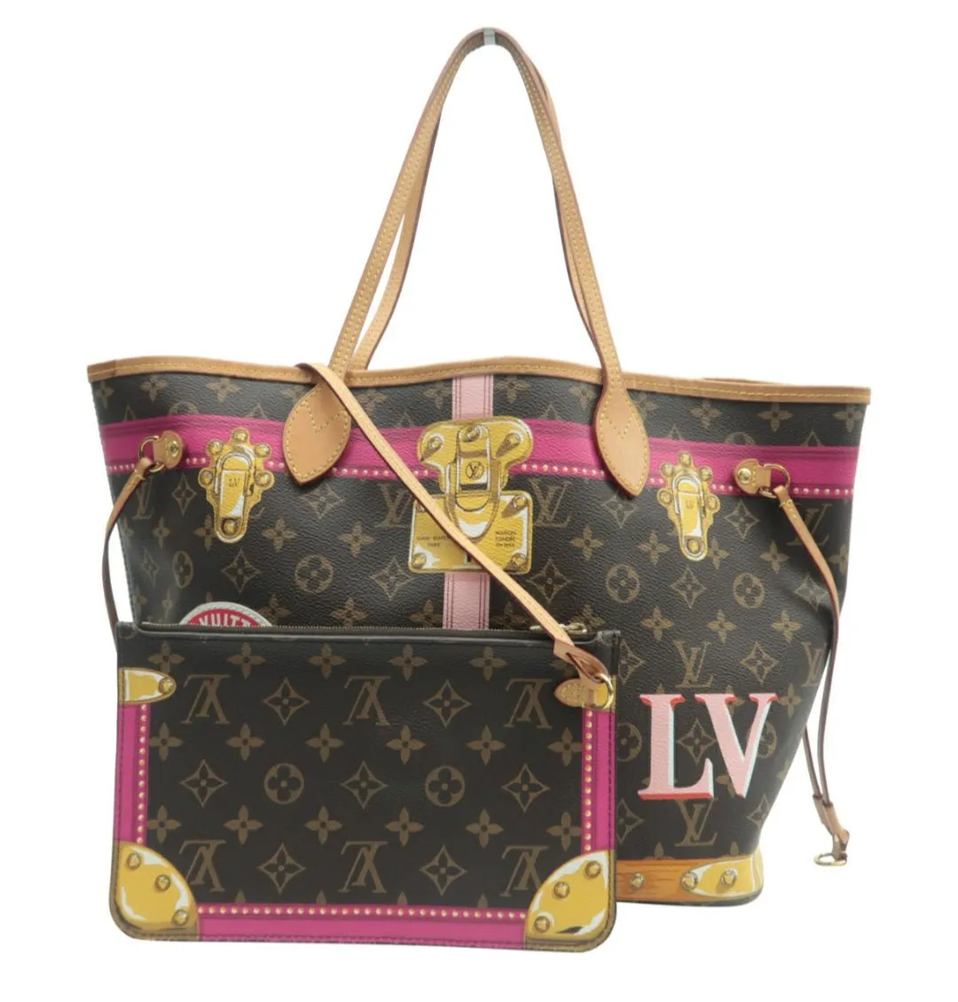 Louis Vuitton Neverfull MM W/P Brown Canvas Tote bag