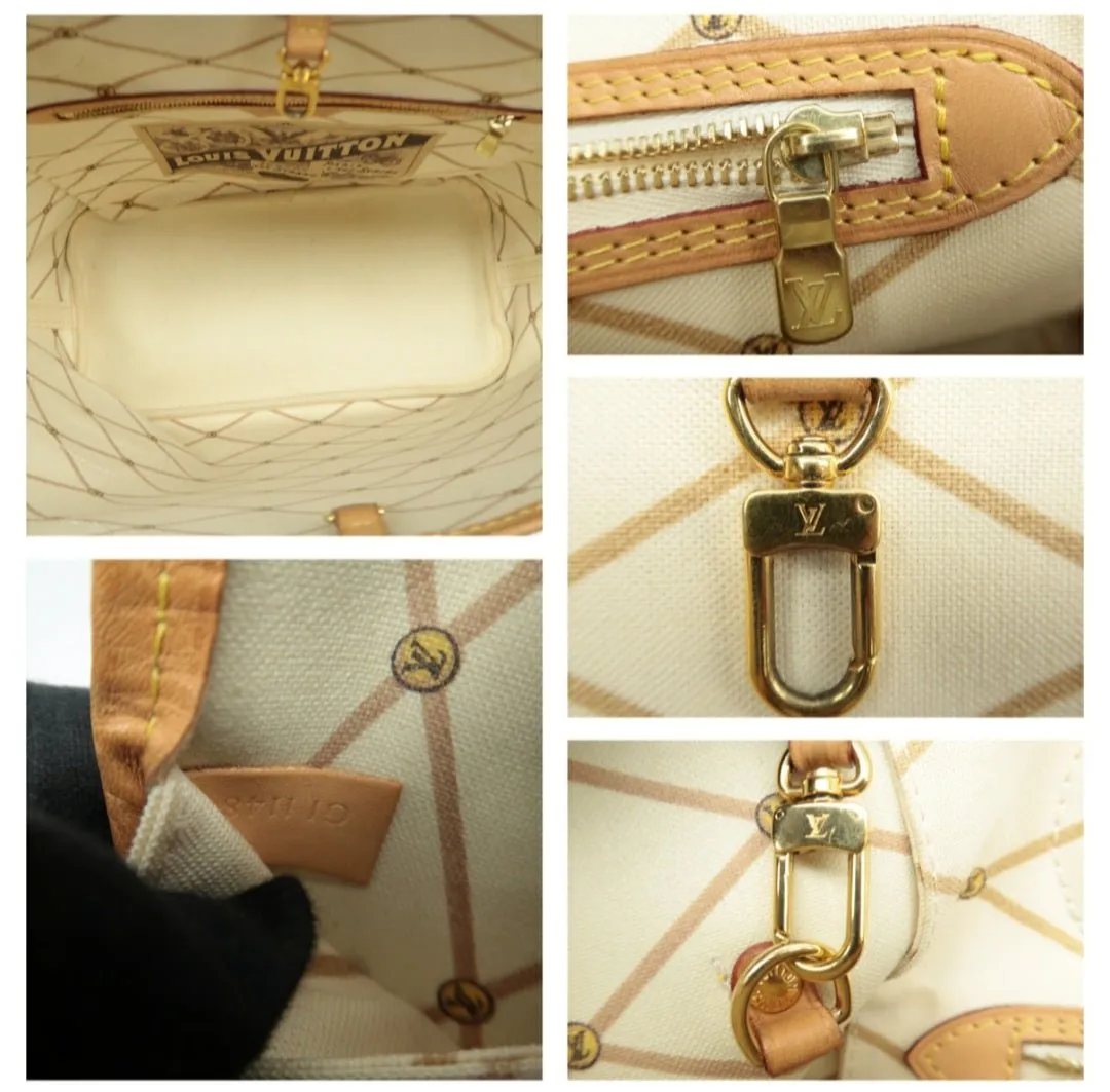 Louis Vuitton Neverfull MM W/P Brown Canvas Tote bag