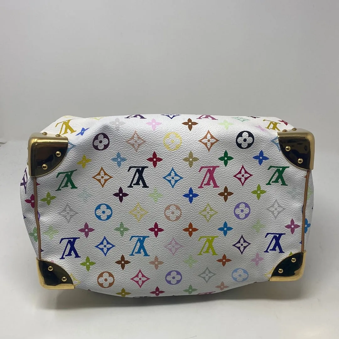Louis Vuitton Takashi Murukami White Speedy 30