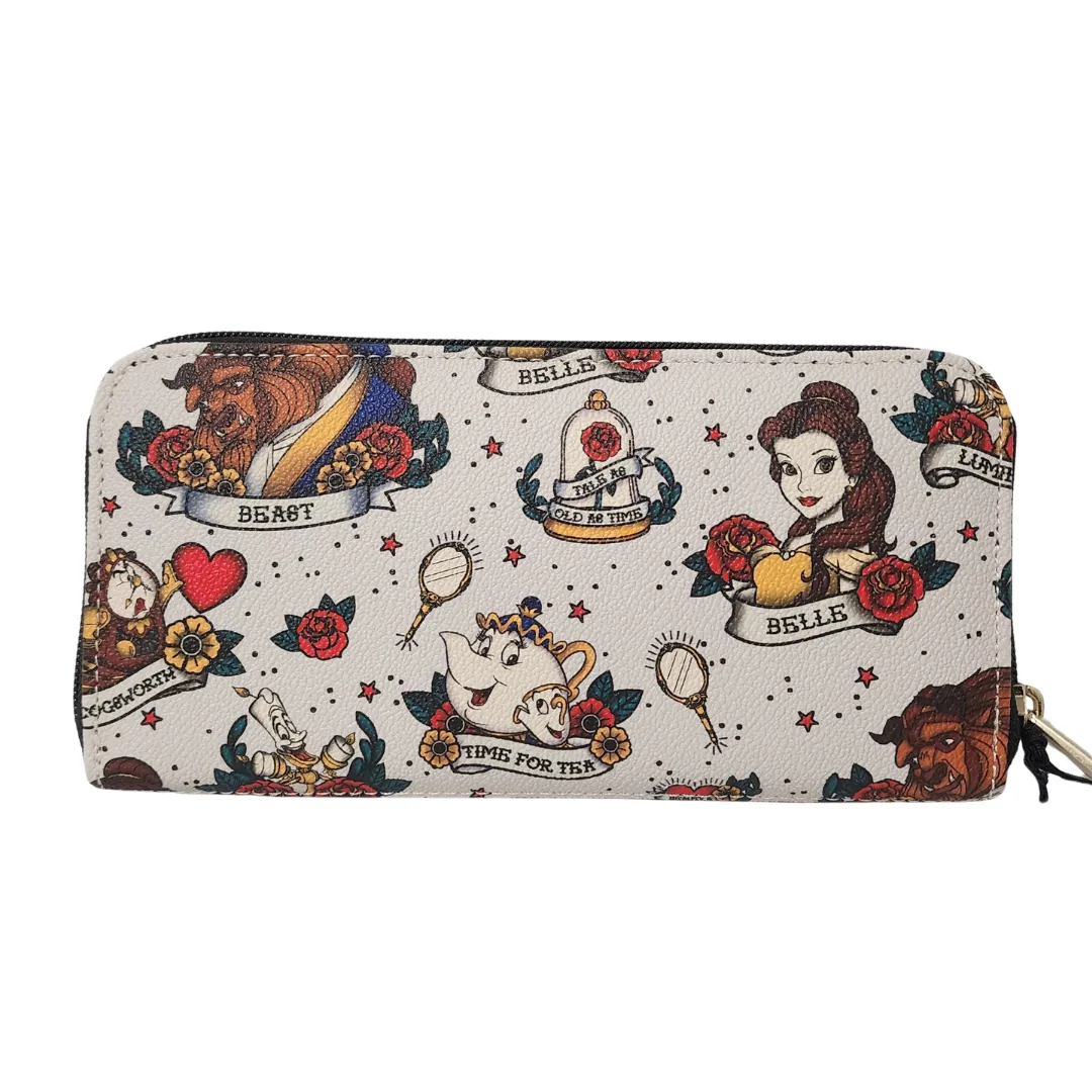 Loungefly Disney Belle Tattoo AOP Wallet DEFECTIVES