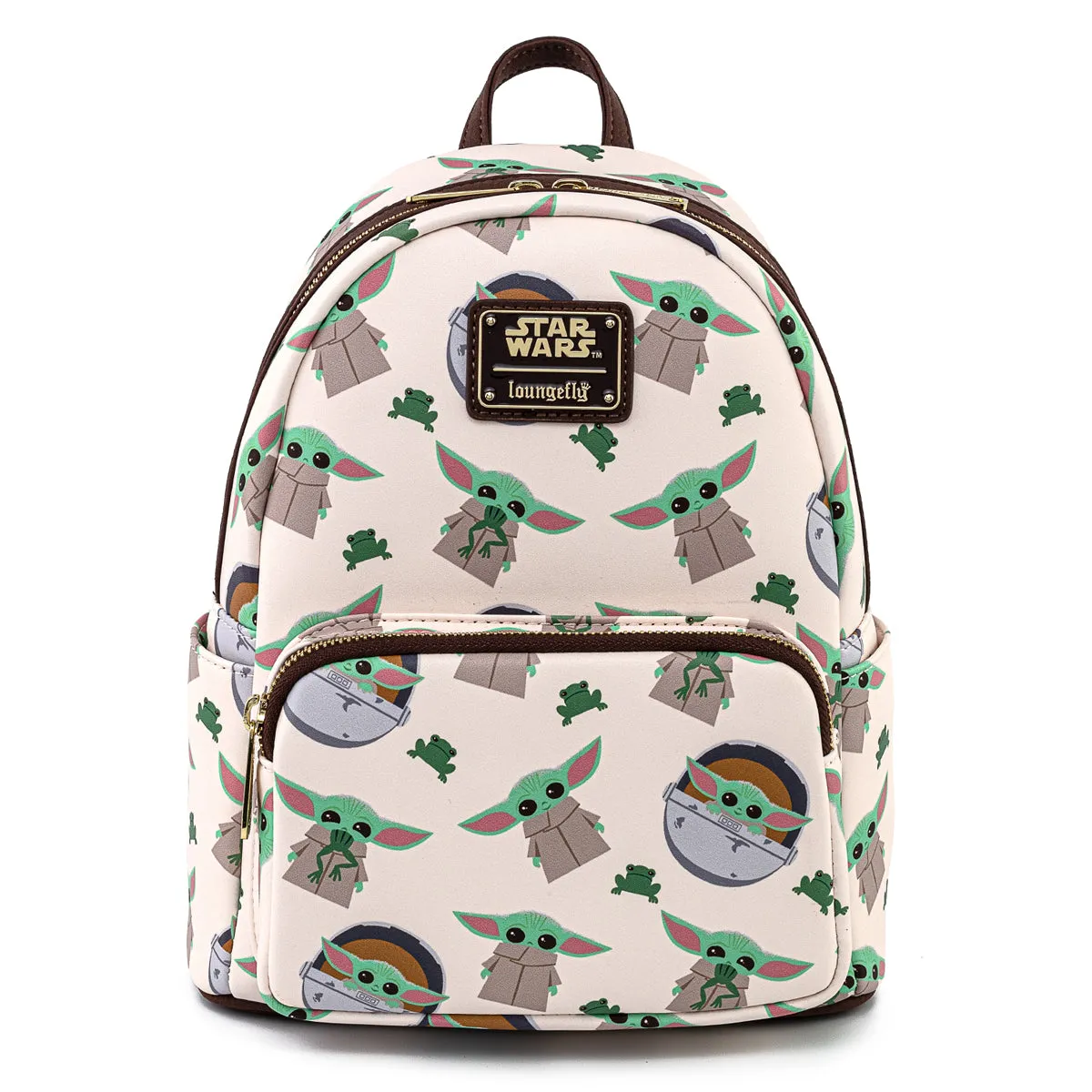 Loungefly Star Wars The Mandalorian Baby Yoda Grogu AOP Mini Backpack Exclusive!