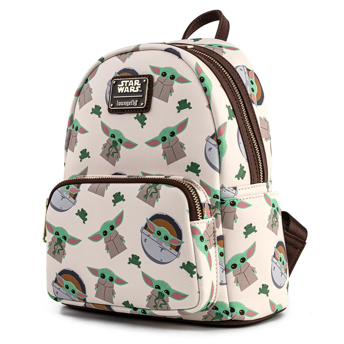 Loungefly Star Wars The Mandalorian Baby Yoda Grogu AOP Mini Backpack Exclusive!