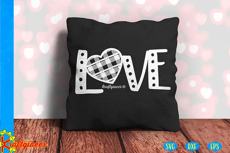 Love Plaid Heart