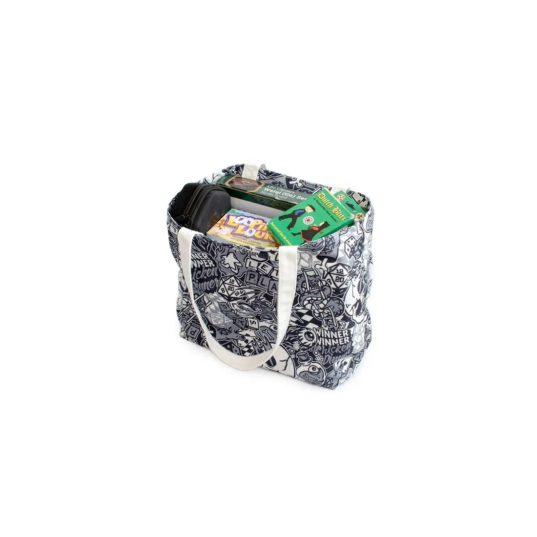 LPG Board Game Tote Bag Black/White - Artist Series: Cara
