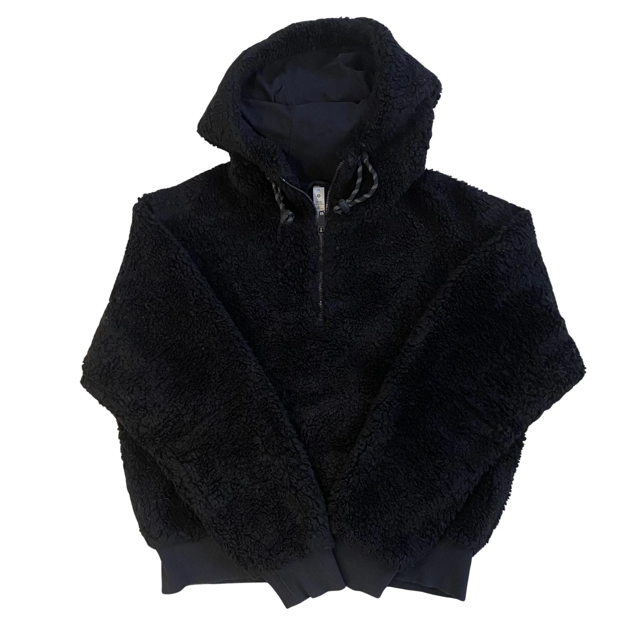 LULULEMON Oh So Sherpa Half Zip Black Size 10