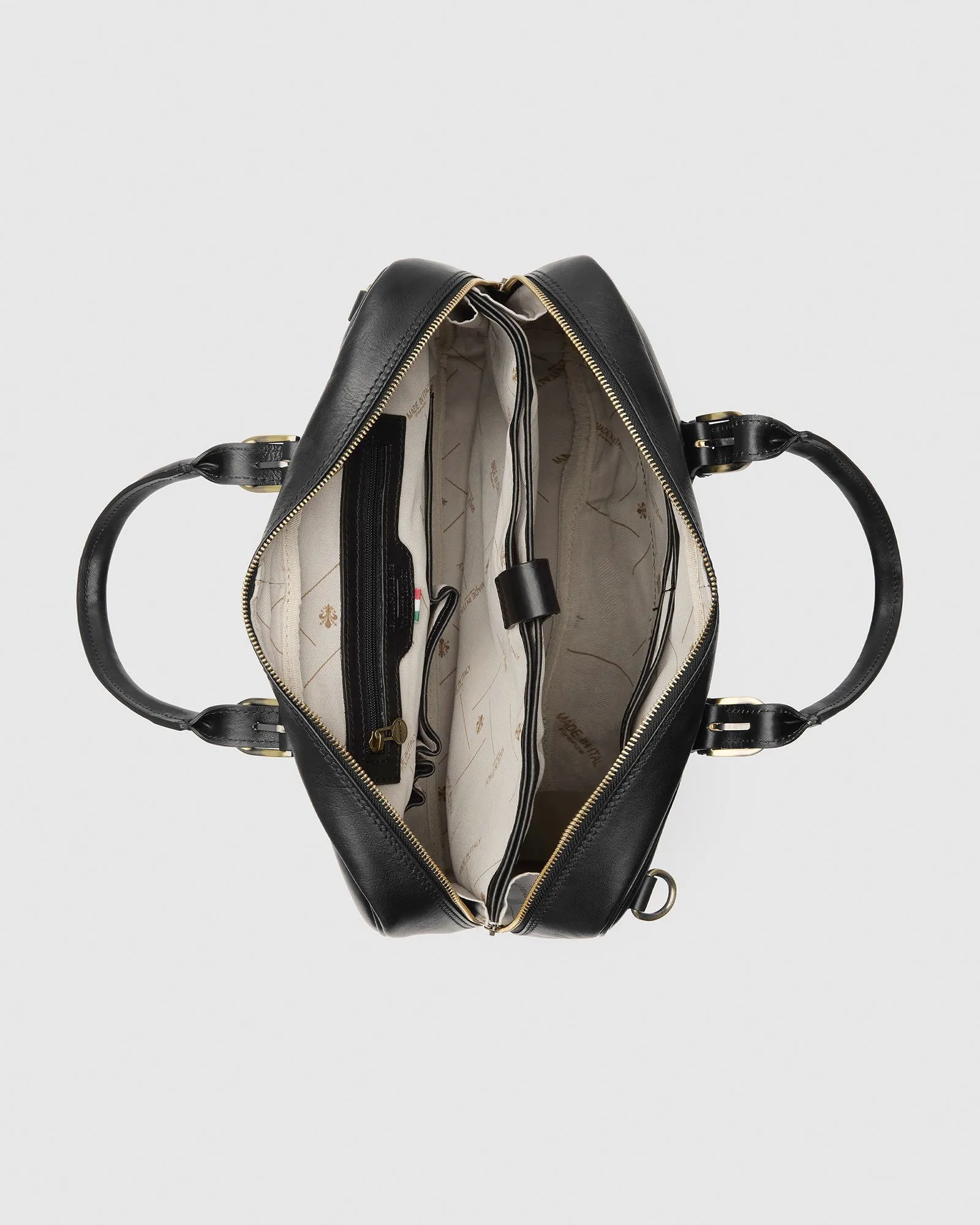 Madrid Matt Black - Leather Briefcase