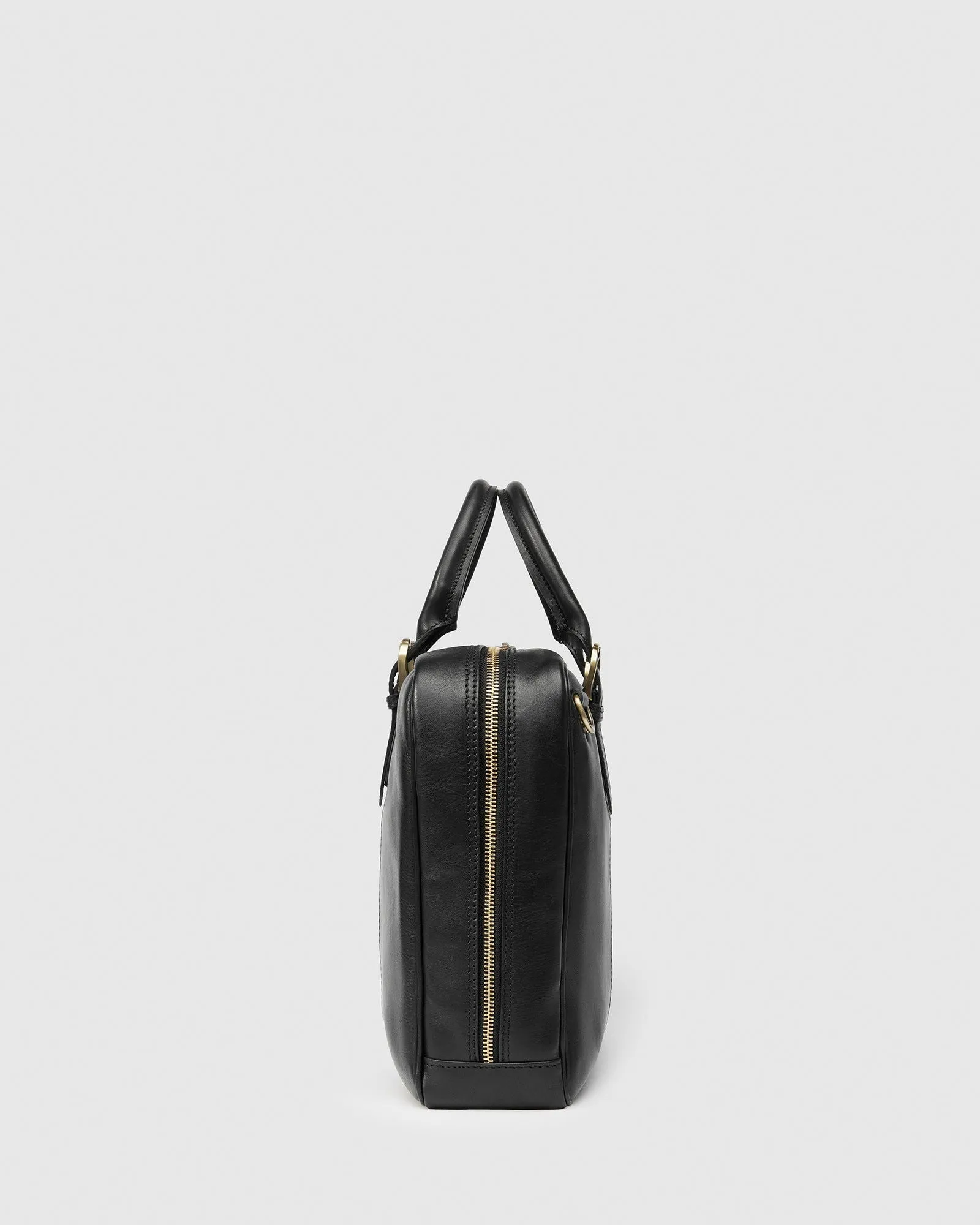 Madrid Matt Black - Leather Briefcase