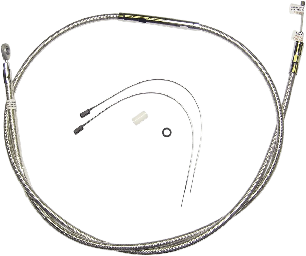 Magnum 52234HE Polished Stainless Steel High Efficiency Braided Clutch Cable - 66 11/16in.