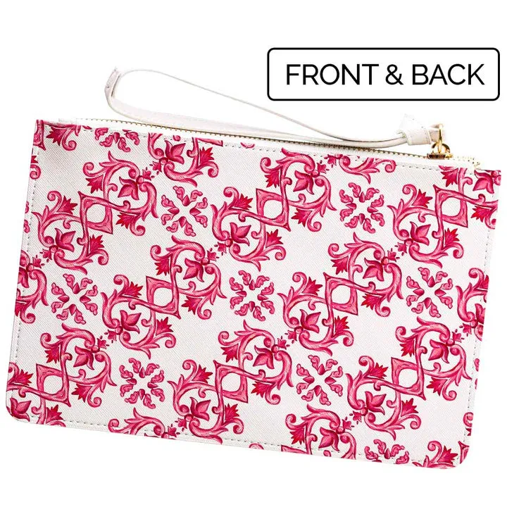 Maiolica Red Clutch Bag