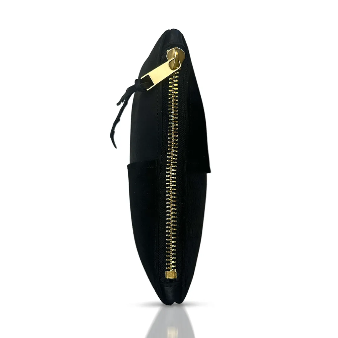 Makeup Bag in Black Leather