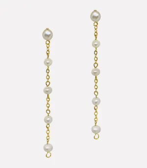 Malaya Two-Way Dangling Pearl Earrings