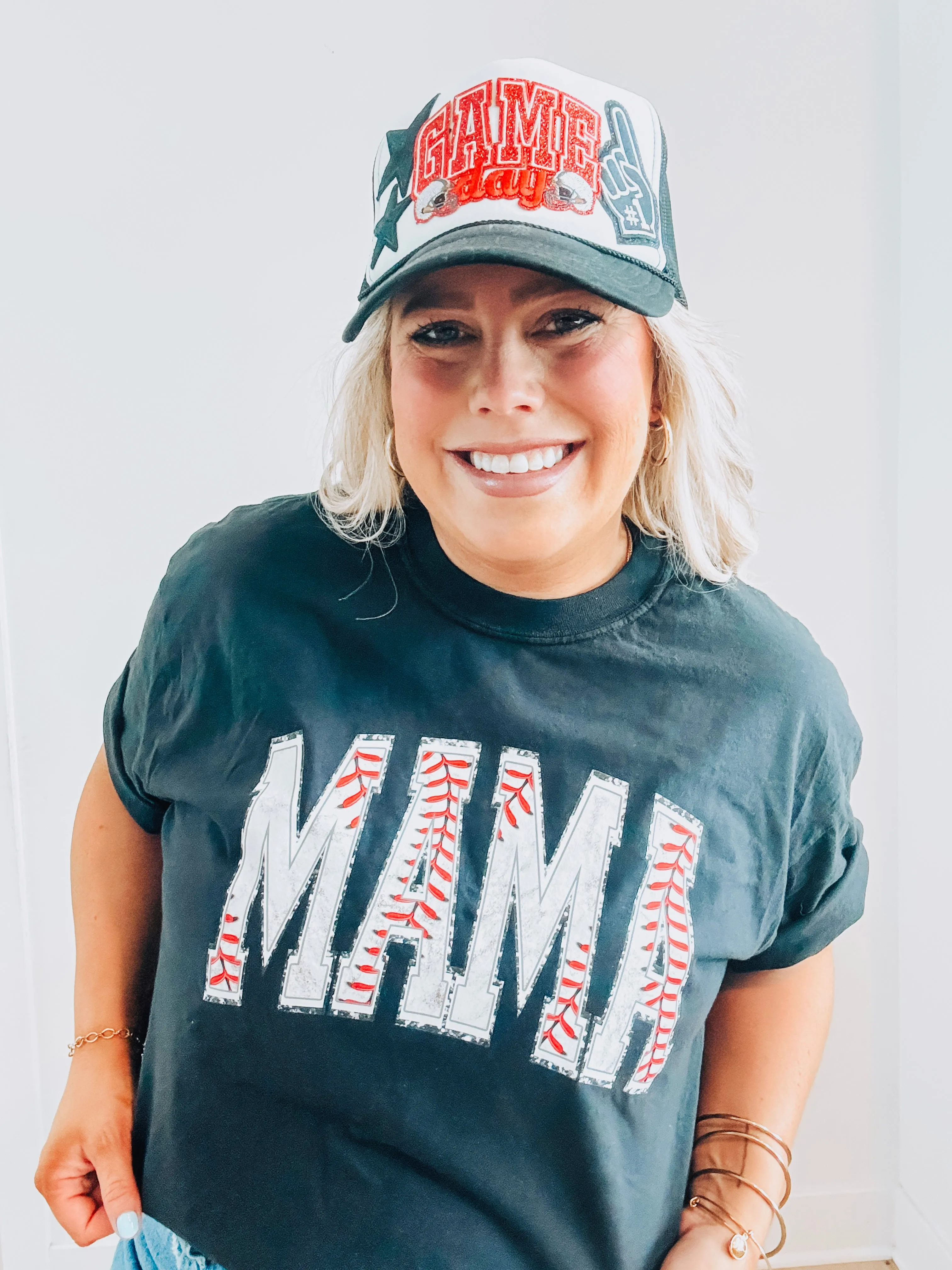 MAMA Baseball Stitches - CUSTOM names (D488)