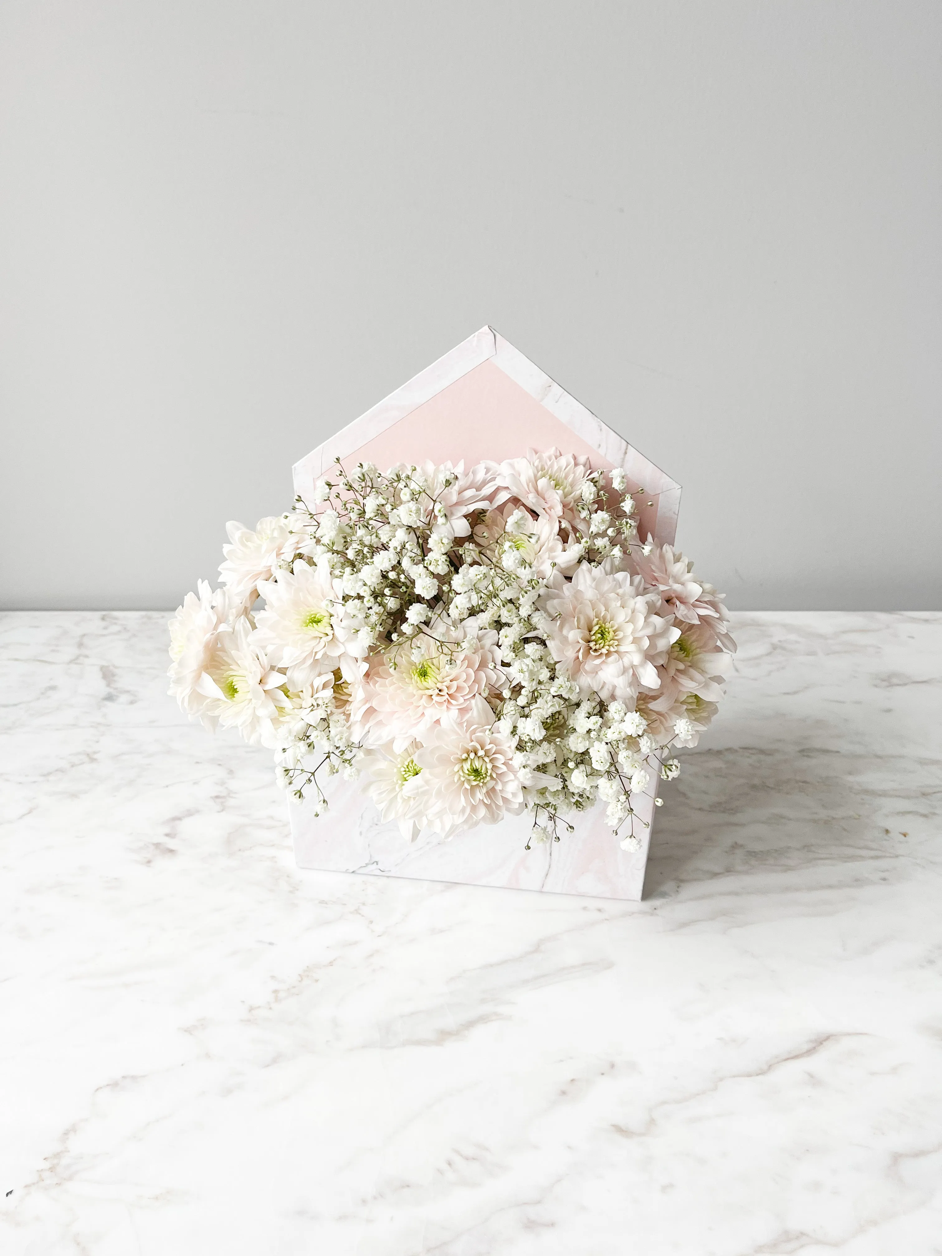 Marble Envelope Shape Flower Box in Variety Color