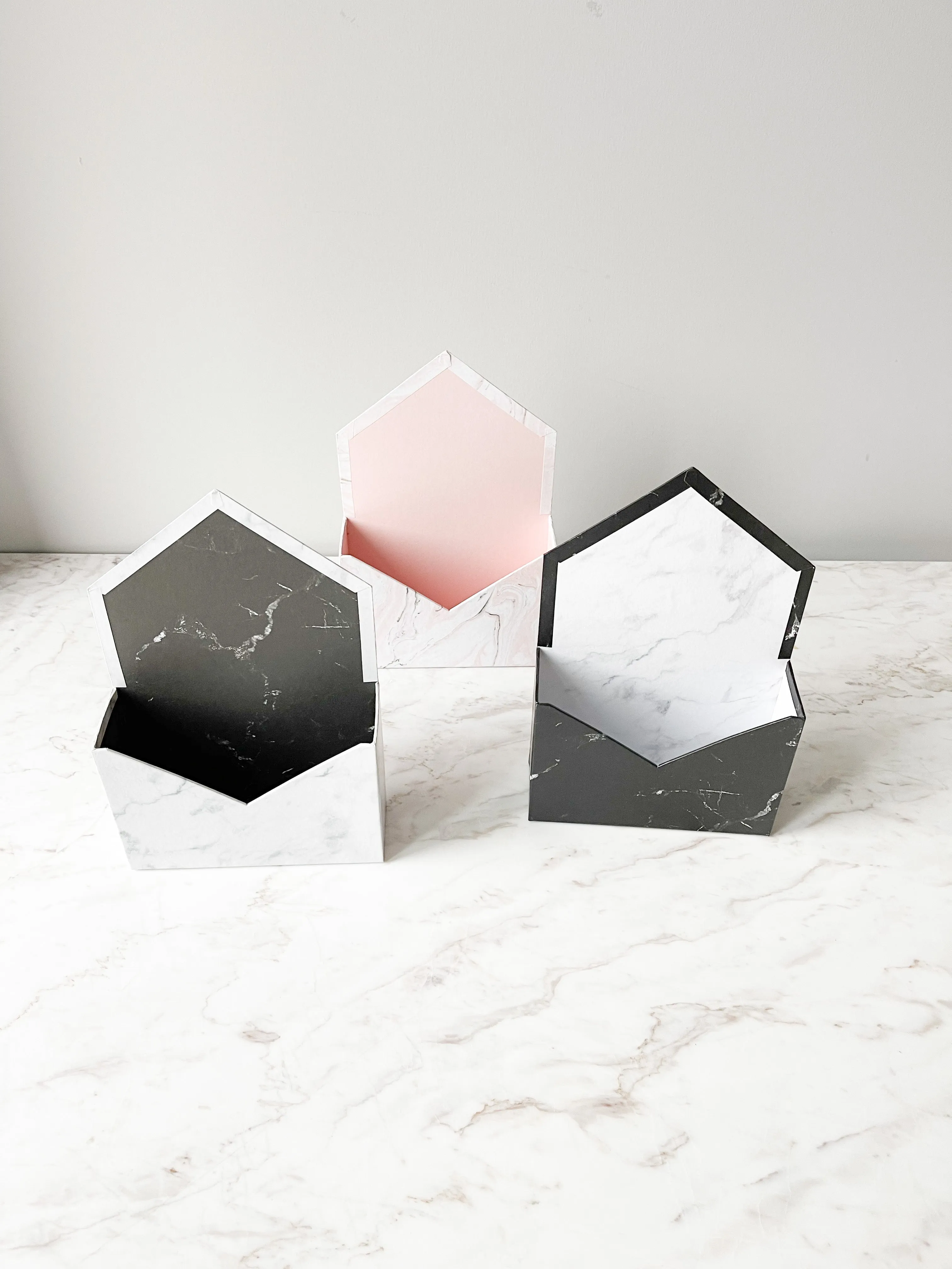 Marble Envelope Shape Flower Box in Variety Color