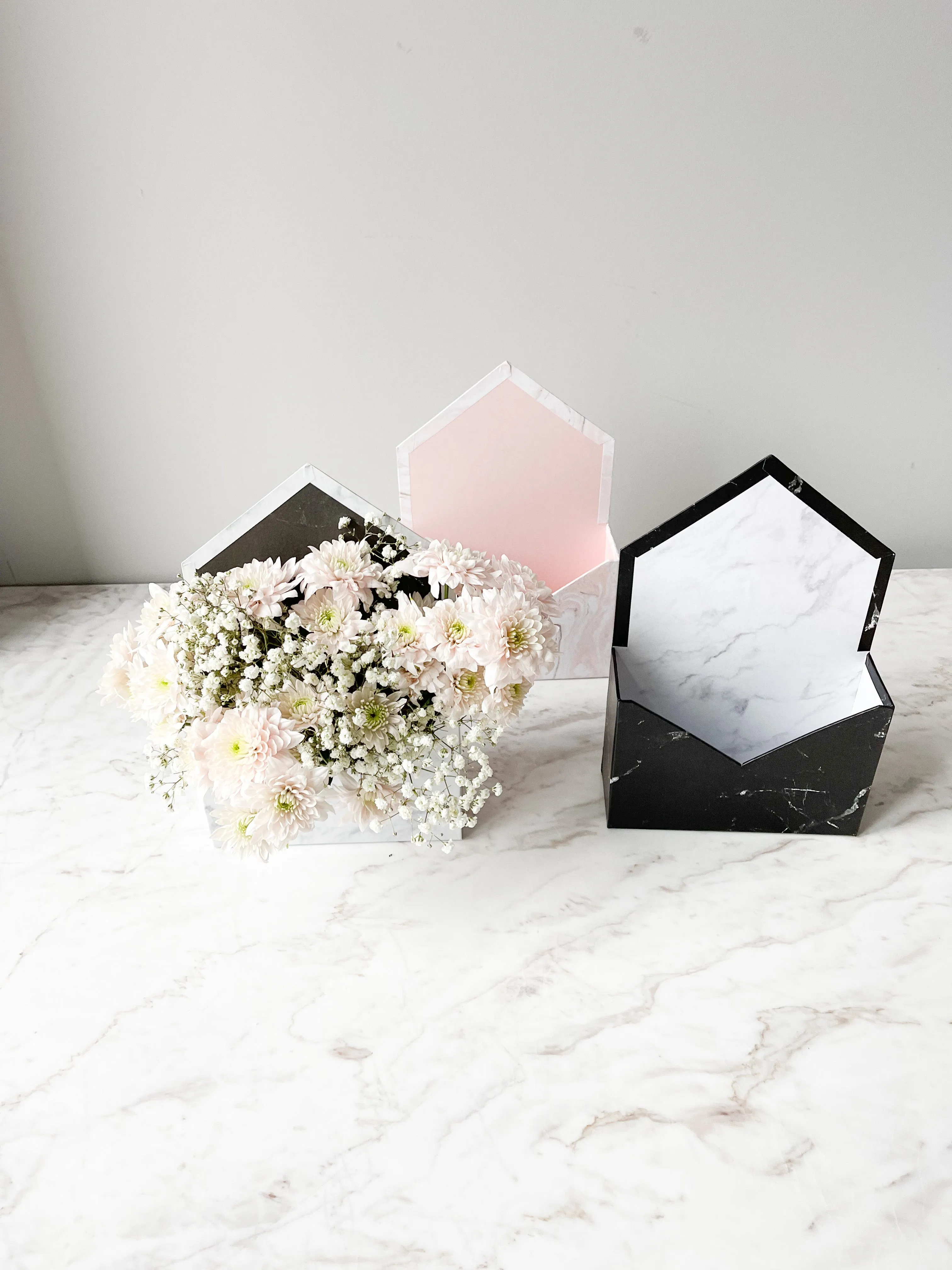 Marble Envelope Shape Flower Box in Variety Color