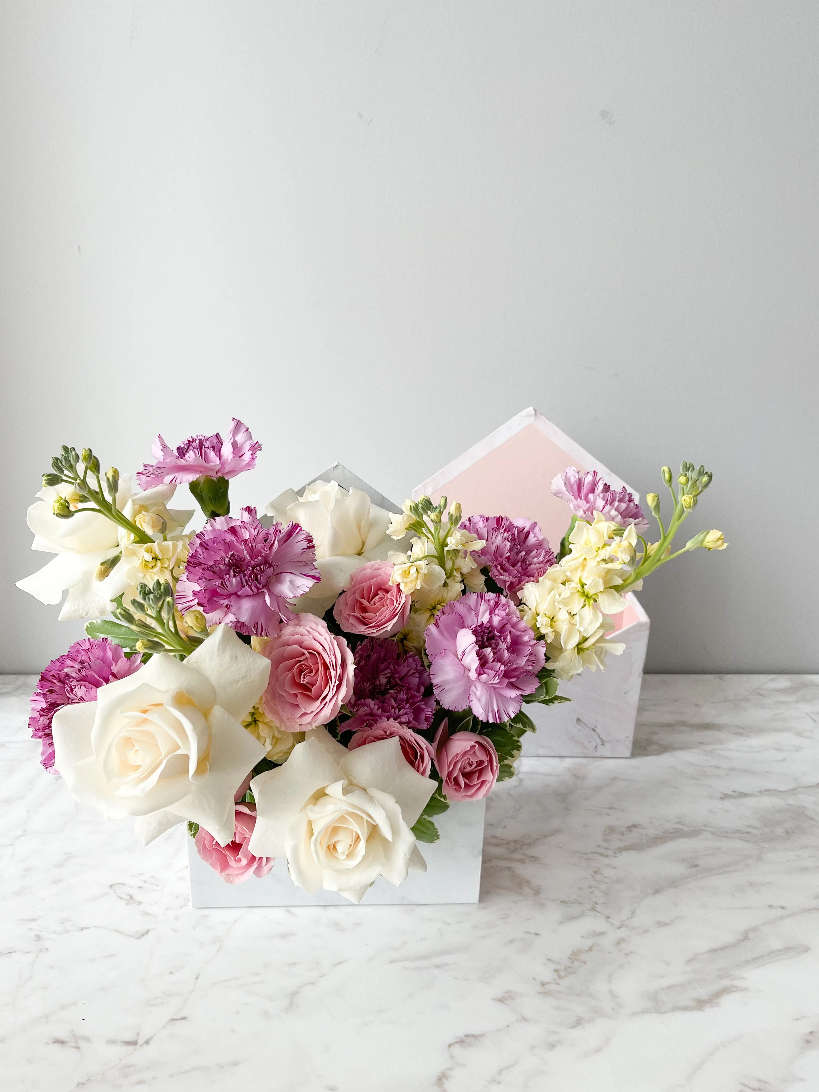 Marble Envelope Shape Flower Box in Variety Color