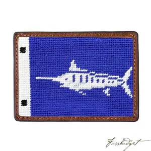 Marlin Sportfishing Flag Needlepoint Card Wallet