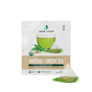 Matcha   Green Tea Pyramid Sachet Tea Bags - Toasted Rice