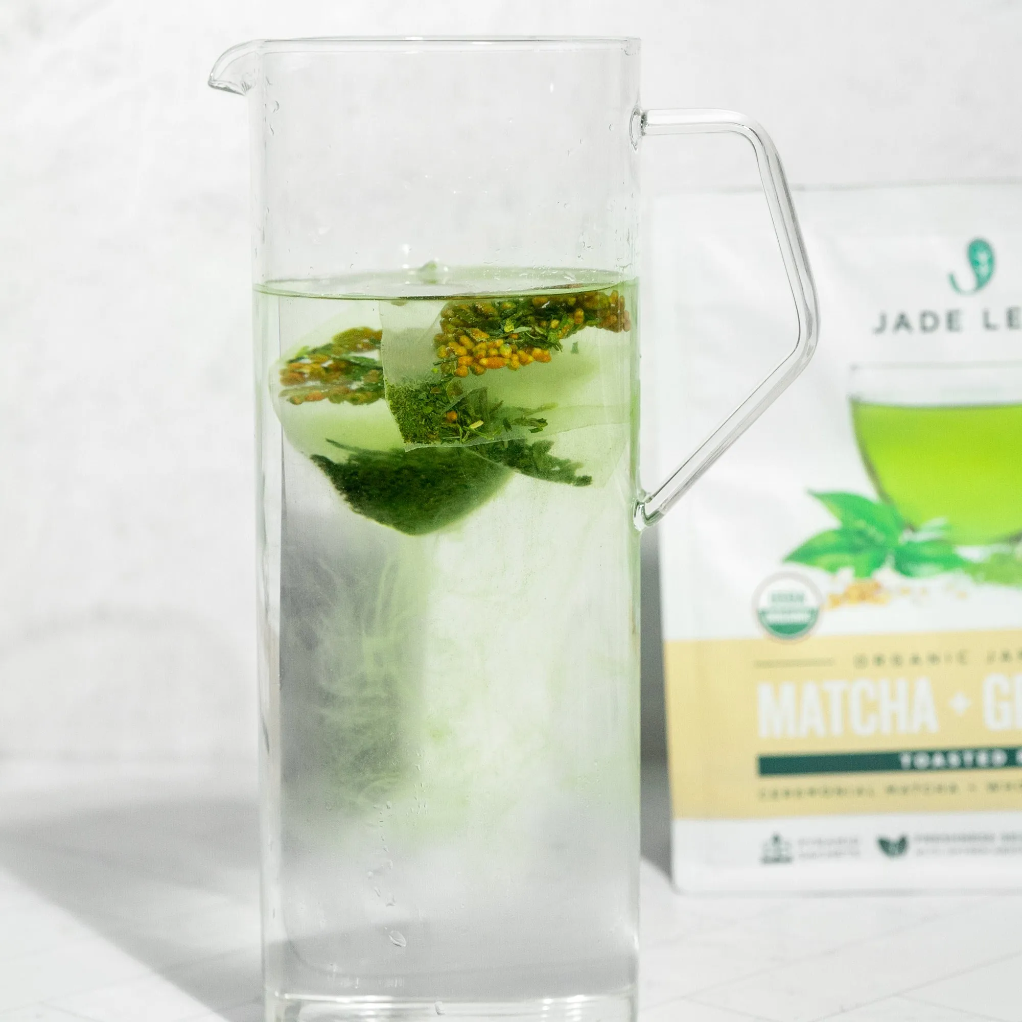 Matcha   Green Tea Pyramid Sachet Tea Bags - Toasted Rice