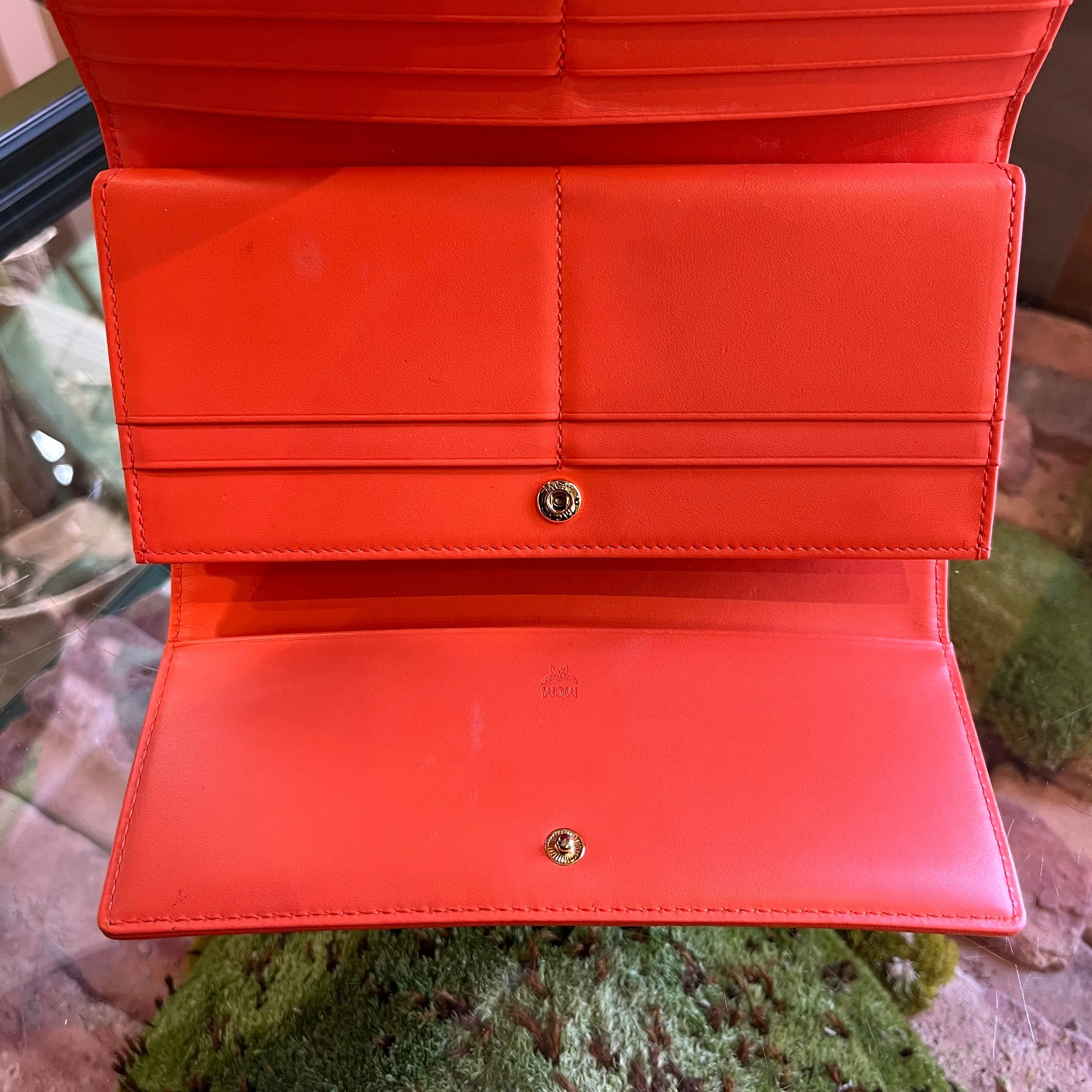 MCM Bow Orange Wallet