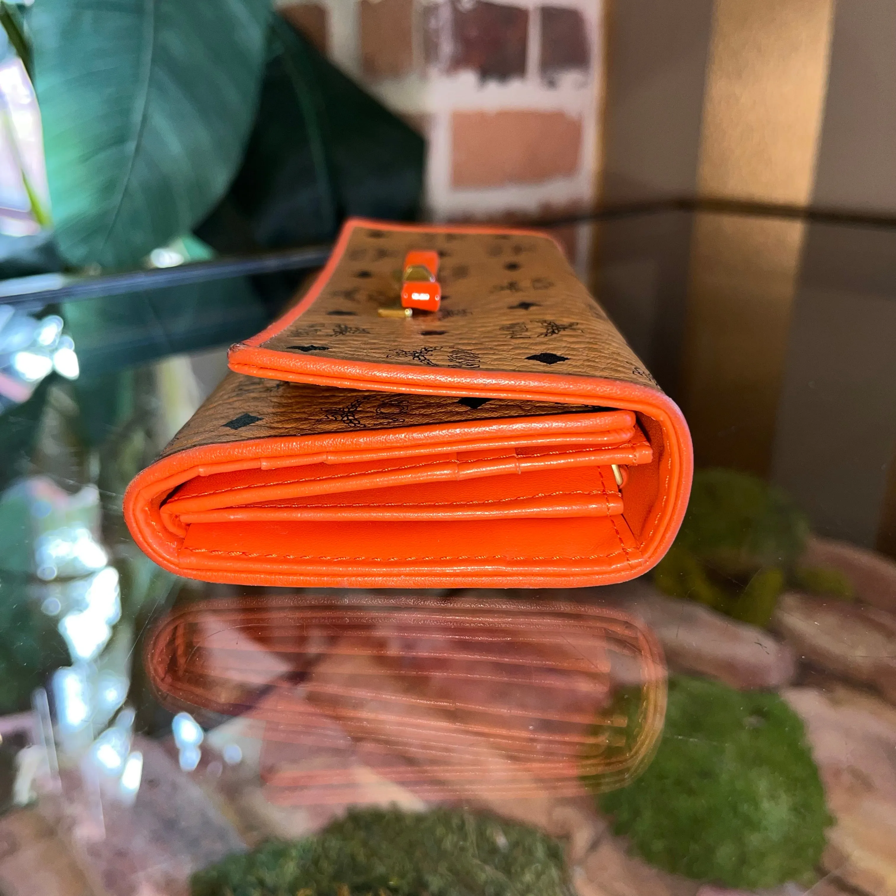 MCM Bow Orange Wallet