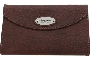 Medium Brown Bison Leather Deluxe Women's Wallet